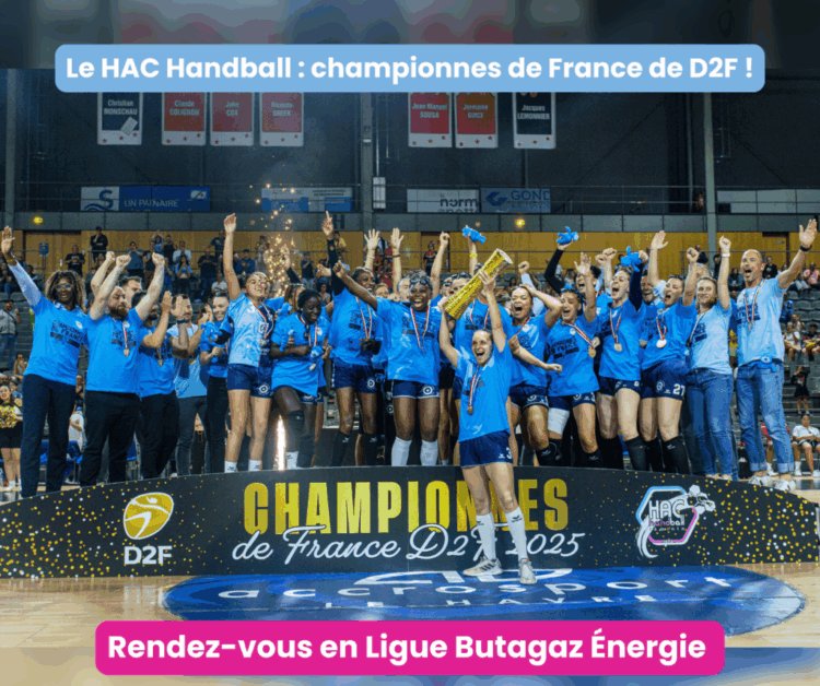 Le HAC Handball championnes de France de D2F !